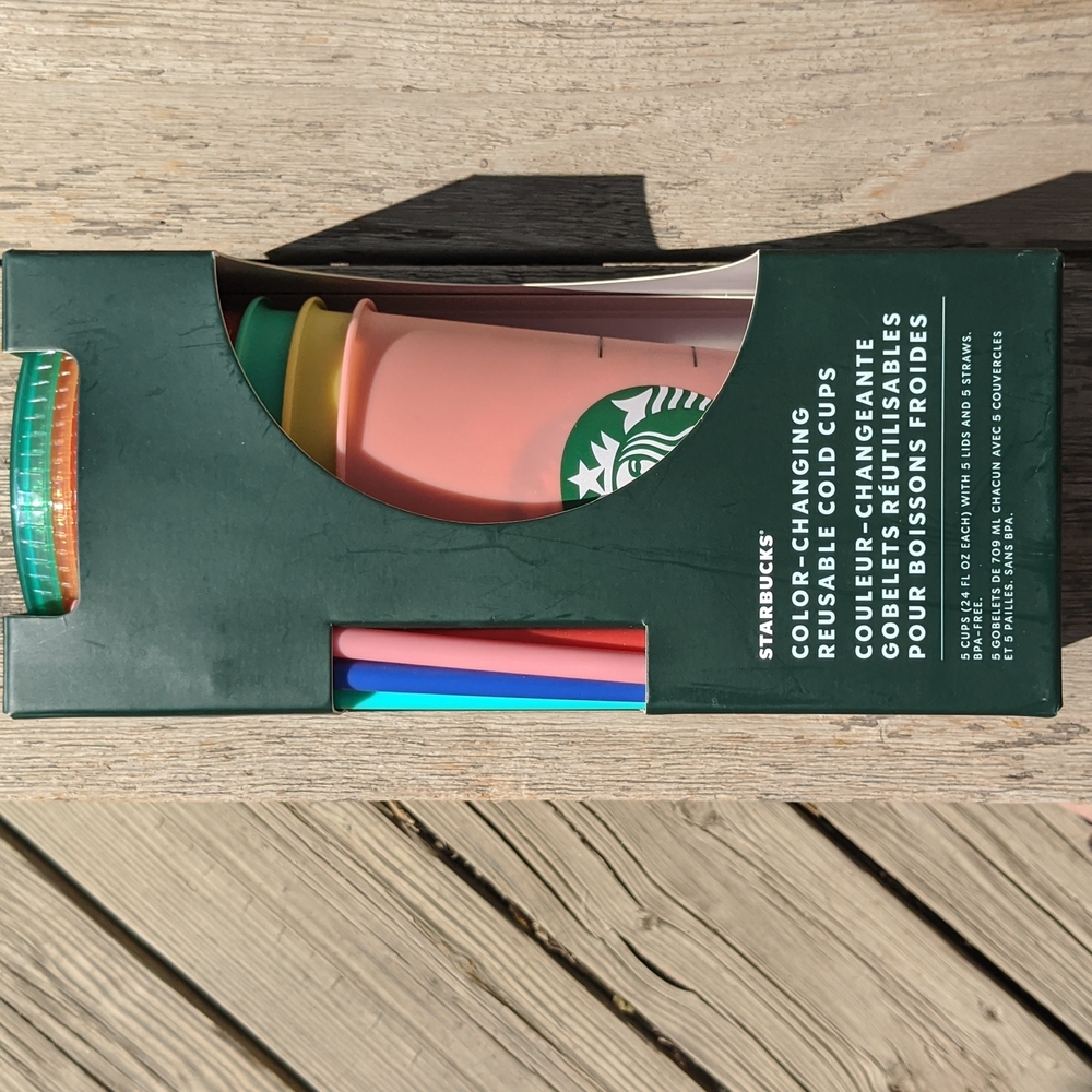 5 *Starbucks* Color Changing Reusable Cold Cups